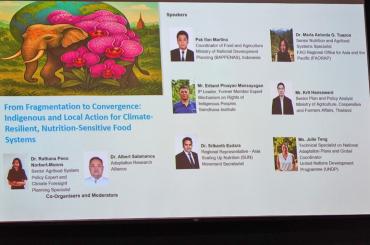 Session on IPLC-Led Food System, Community Stewardship and Indigenous Knowledge