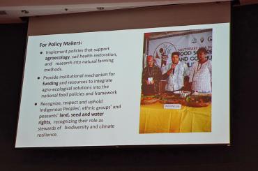 Session on IPLC-Led Food System, Community Stewardship and Indigenous Knowledge